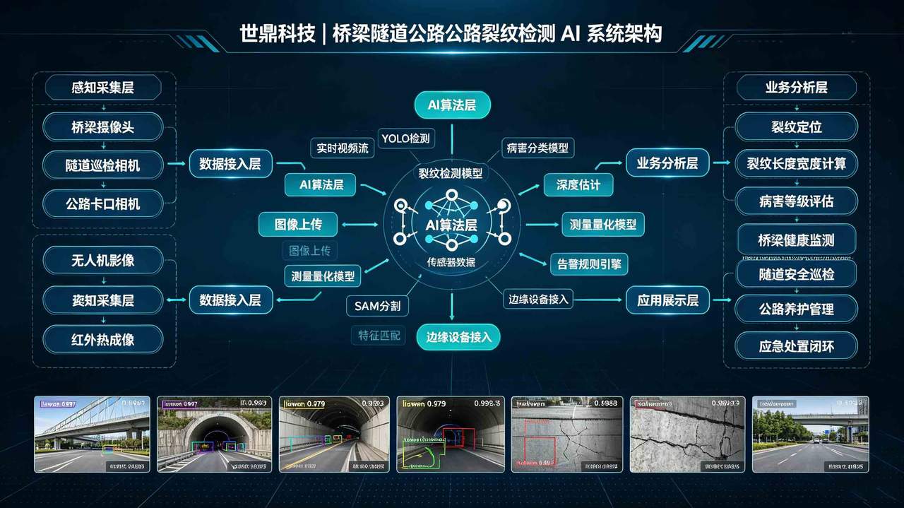 世鼎科技AI桥梁隧道公路裂纹检测系统架构图.jpg
