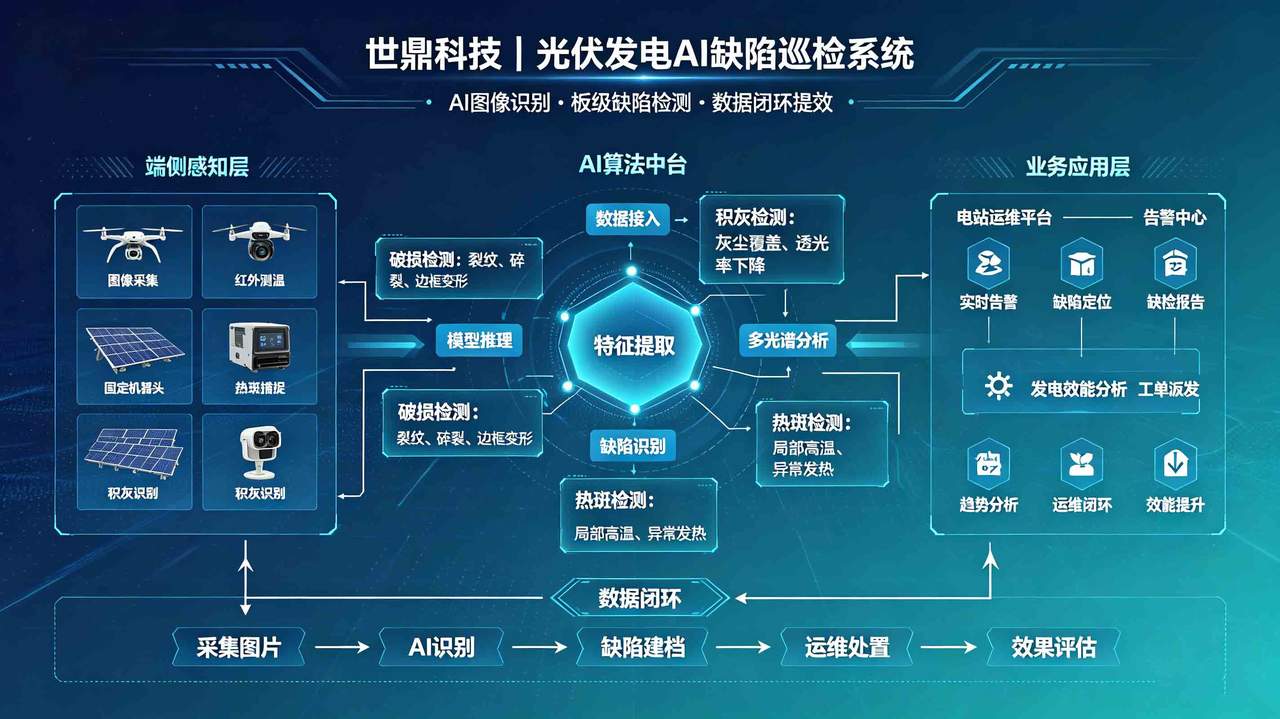 世鼎科技光伏发电缺陷巡检系统生态架构图.jpg